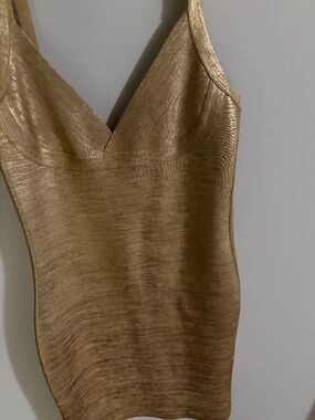 House of CB Gold Bodycon Midi Dredd